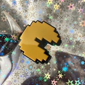 New, Pixelated Packman Shoe Charm for crocks or similar shoes.